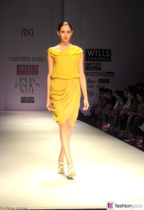 Gallery title: Nandita Basu at Wills Lifestyle India Fashion Week S/S'12