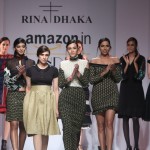 Rina Dhaka with models @ AIFW AW16