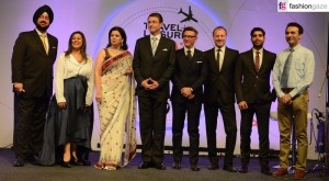 Ruchira Bose , Parineeta Sethi and Ambassador of  Germany to India Dr. Martin Ney at the 10th Anniversary in the South Asian region, Travel + Leisure India & South Asia
